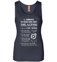 5 things about this woman cat mom, can't control mouth, mess her never find your body T shirt