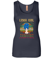 Libra girl the soul of a witch fire lioness heart hippie mouth sailor birthday vintage T shirt