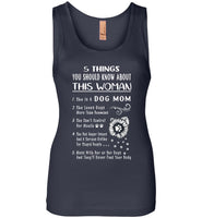 5 things about this woman dog mom, can't control mouth, mess her never find your body T shirt