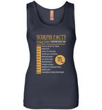 Scorpio facts serving per container 1 awesome zodiac sign Tee shirt