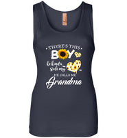 This boy kinda stolen my heart he calls me grandma sunflower T-shirt