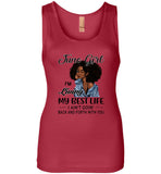 Black June girl living best life ain't goin back, birthday gift tee shirt for women