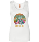 Vintage succulent plants pot head git tee shirt