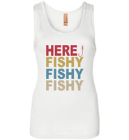 Here fishy fishy fishy vintage love fishing gift tee shirt