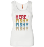 Here fishy fishy fishy vintage love fishing gift tee shirt