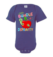 Little Bundle Of Depravity Funny Baby Onsie Infant Bodysuit