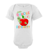 Little Bundle Of Depravity Funny Baby Onsie Infant Bodysuit