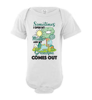 Sometime I Open My Mouth And My Grandpa Comes Out Baby Onesie Baby Infant Bodysuit
