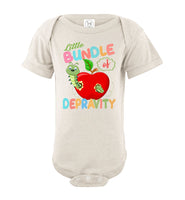 Little Bundle Of Depravity Funny Baby Onsie Infant Bodysuit