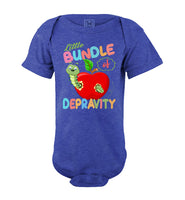 Little Bundle Of Depravity Funny Baby Onsie Infant Bodysuit