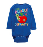 Little Bundle Of Depravity Funny Baby Onsie Infant Bodysuit