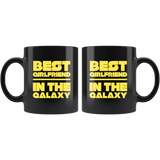 Best Girlfriend In The Galaxy Black Coffee Mug