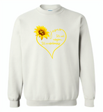 Sunflower heart Jesus it's not religion it's a relationship - Gildan Crewneck Sweatshirt