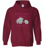 A mother's greatest masterpiece in her children elephant mom and baby - Gildan Heavy Blend Hoodie