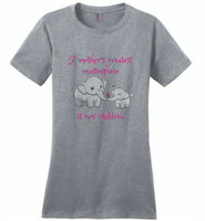 A mother's greatest masterpiece in her children elephant mom and baby - Distric Made Ladies Perfect Weigh Tee