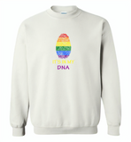 LGBT Fingerprint It's in my DNA rainbow gay pride - Gildan Crewneck Sweatshirt