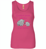 A mother's greatest masterpiece in her children elephant mom and baby - Womens Jersey Tank