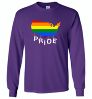 Pride american lgbt gay rainbow - Gildan Long Sleeve T-Shirt