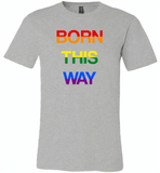 LGBT Born this way rainbow gay pride - Canvas Unisex USA Shirt