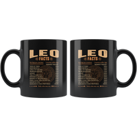 Leo Fact Servings Per Container Awesome Zodiac Sign Daily Value Birthday Gift Black Coffee Mug