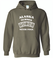 Alaska Nurses Never Fold Play Cards - Gildan Heavy Blend Hoodie