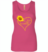 Sunflower heart Jesus it's not religion it's a relationship - Womens Jersey Tank