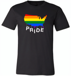 Pride american lgbt gay rainbow - Canvas Unisex USA Shirt