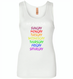 My agenda sungay mongay tuesgay wednesgay thursgay frigay saturgay lgbt gay pride - Womens Jersey Tank
