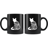 Time spent with cats is never wasted design black coffee mug