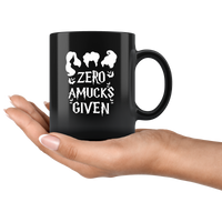 Zero Amucks Given Hocus Pocus Hallowwen Gift Black Coffee Mug