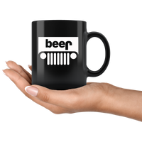 Beer Jeep Funny Drinking Black Coffee Mug