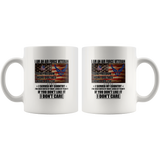 I Am An Air Force Veteran I Love Freedom I Wore Dogtags I Have A DD-214 I Served My Country White Coffee Mug