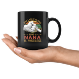 Being a mom is an honor being a nana is priceless vintage retro tee black coffee mug