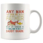 Real man to be a daddy shark vintage, dad, father's day gift coffee mug