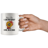 How do I like my eggs in a cake chicken donuts white coffee mug