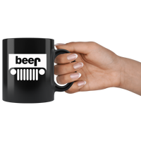 Beer Jeep Funny Drinking Black Coffee Mug