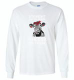 Straight outta shape but heifer i'm trying cow - Gildan Long Sleeve T-Shirt