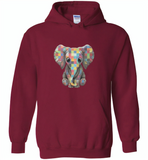 Baby elephant autism awareness - Gildan Heavy Blend Hoodie