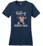 Resting heifer face cow - Distric Made Ladies Perfect Weigh Tee