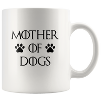 Mother of dogs white coffee mugs