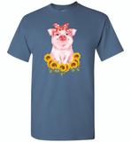 Sunflowers pig - Gildan Short Sleeve T-Shirt