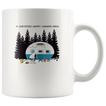 A certified happy camper area snoopy snoopy white coffee mug gift