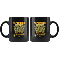 September Certified Has An Evil Side You Do Not Want To Mess Birthday Black Coffee Mug