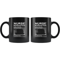 Awesome nurse nutritional facts hardworking passion determination black coffee mug