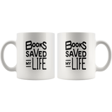 Book save my life, loving read book white gift coffee mugs