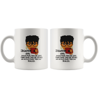 June girl knows more than she says, thinks more than she speaks birthday gift white coffee mug