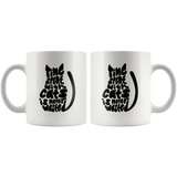 Time spent with cats is never wasted gift white coffee mug