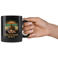 Amateur mycologist with questionable morels vintage retro funny black gift coffee mug