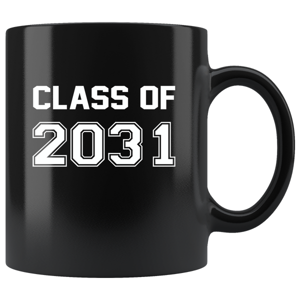 Class of 2031 black coffee mug