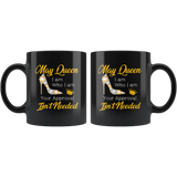 May Queen I Am Who I Am Isn't Neede Diamond Shoes Born In May Birthday Gift Black Coffee Mug